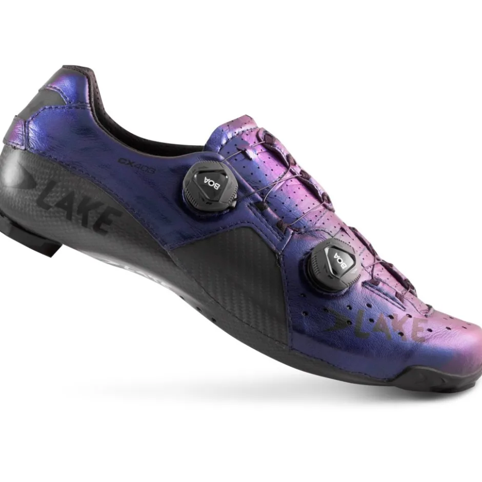 Wielrenschoenen|Wielrenschoenen < Lake CX403 Racefietsschoenen Heren - chameleon blue/black
