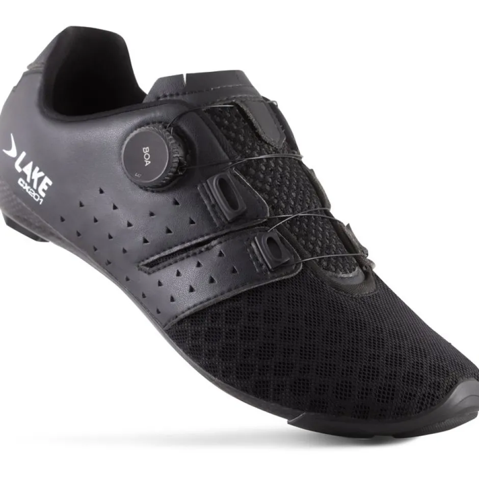 Klikschoenen|Wielrenschoenen < Lake CX201 Racefietsschoenen Heren - zwart/zwart