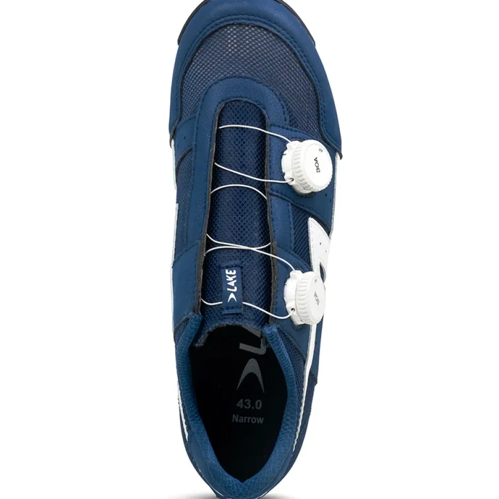 Lake MX30G MTB-Schoenen Heren - blauw/wit Mesh