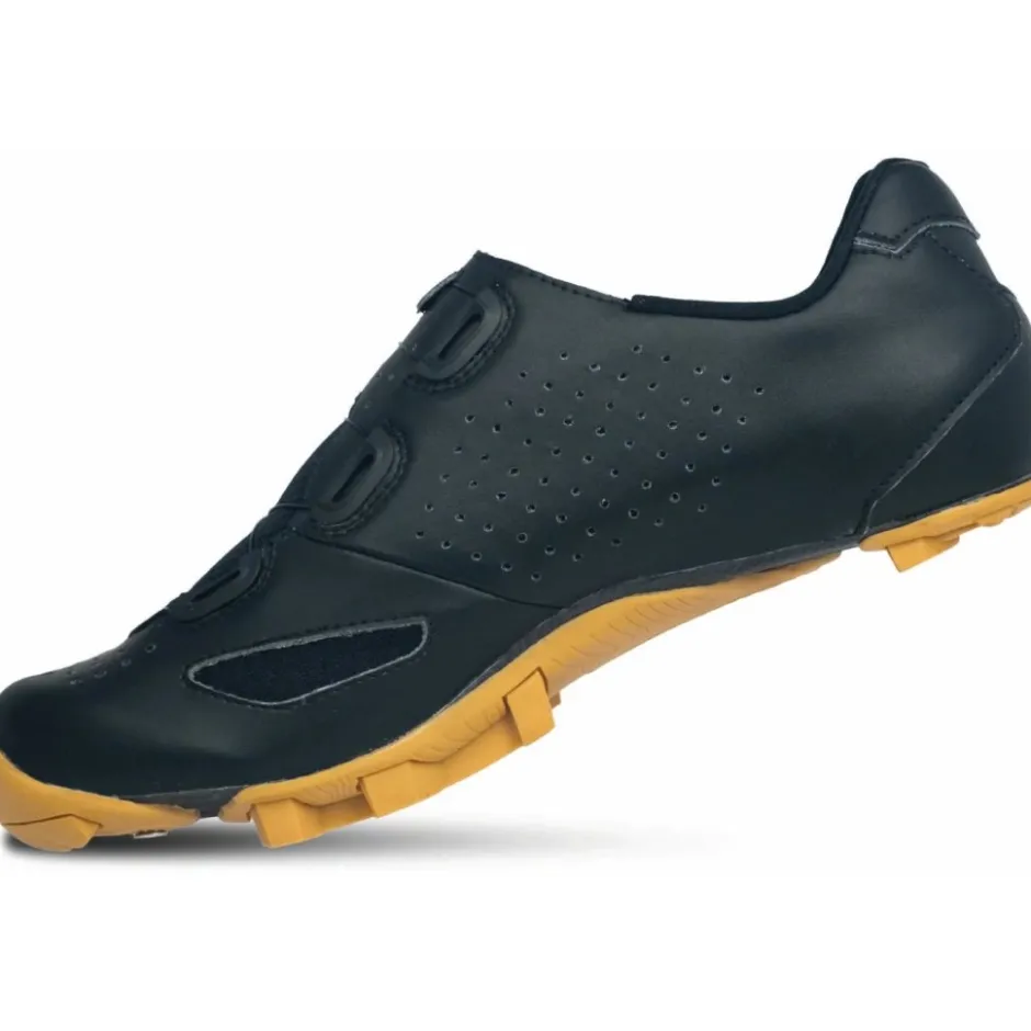 Klikschoenen|Gravelschoenen < Lake MX2 Gravel Schoenen Heren - recycled leather black/gold