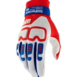 100% Langdale Fietshandschoenen - rood/wit/blauw