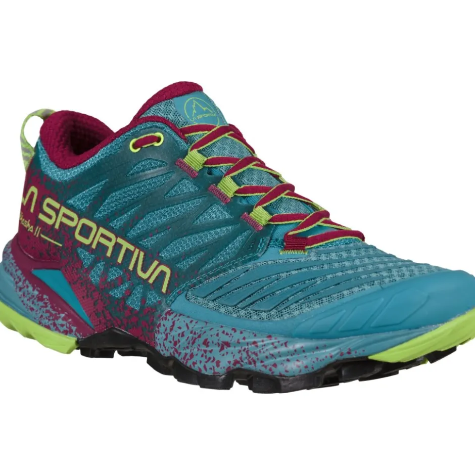 Hardloopschoenen Dames|Schoenen < La Sportiva Akasha II Hardloopschoenen Dames - Topaz/Red Plum