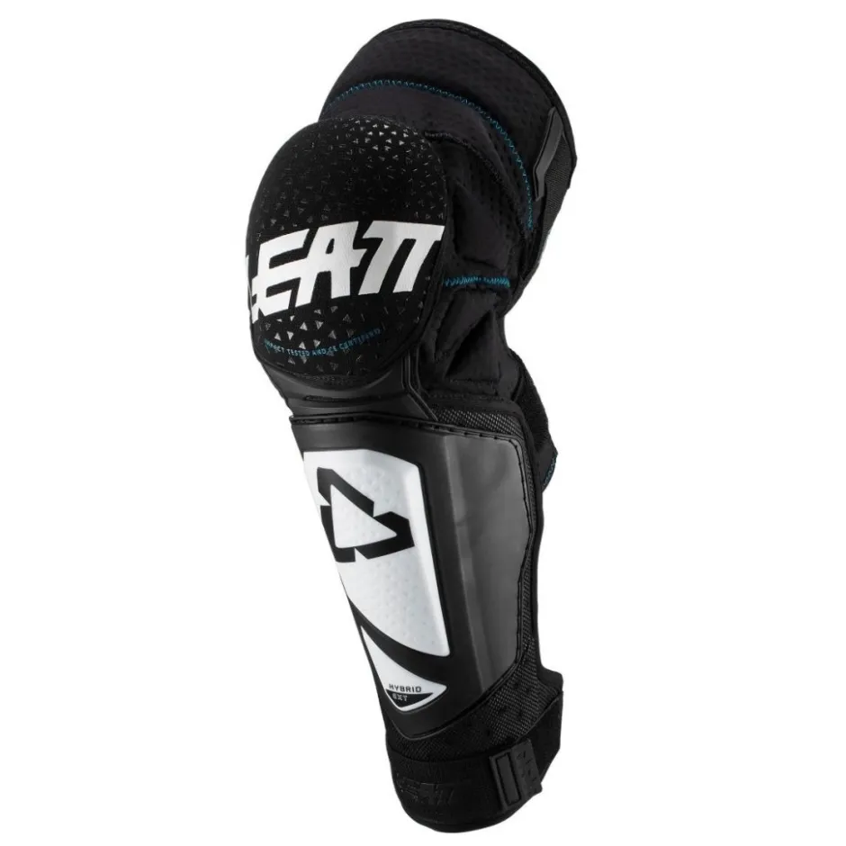 Kniebeschermers < Leatt 3DF Hybrid EXT knie/scheenbeschermers - white/black