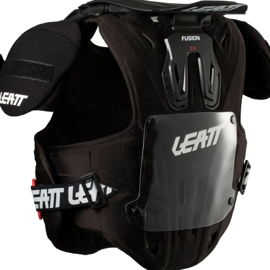 Beschermers Kinderen|Borstbeschermers < Leatt Fusion 2.0 Nekbeschermer / Bovenlichaam Protector Kinderen - black