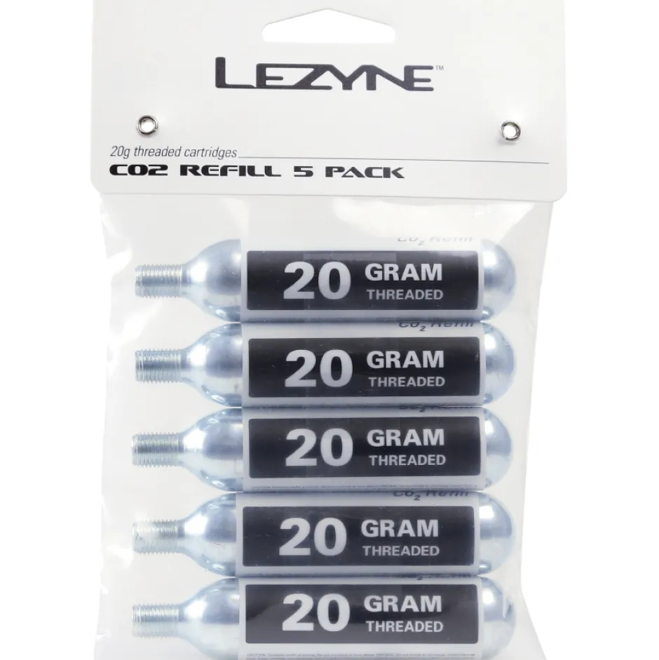 Co² Pompen < Lezyne CO2 Cartridge - 20g - 5 Stuks