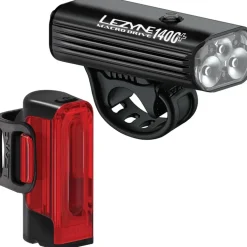 Lezyne Macro Drive 1400+ | Strip Drive Pro 400+ Verlichtingsset - satin black / black