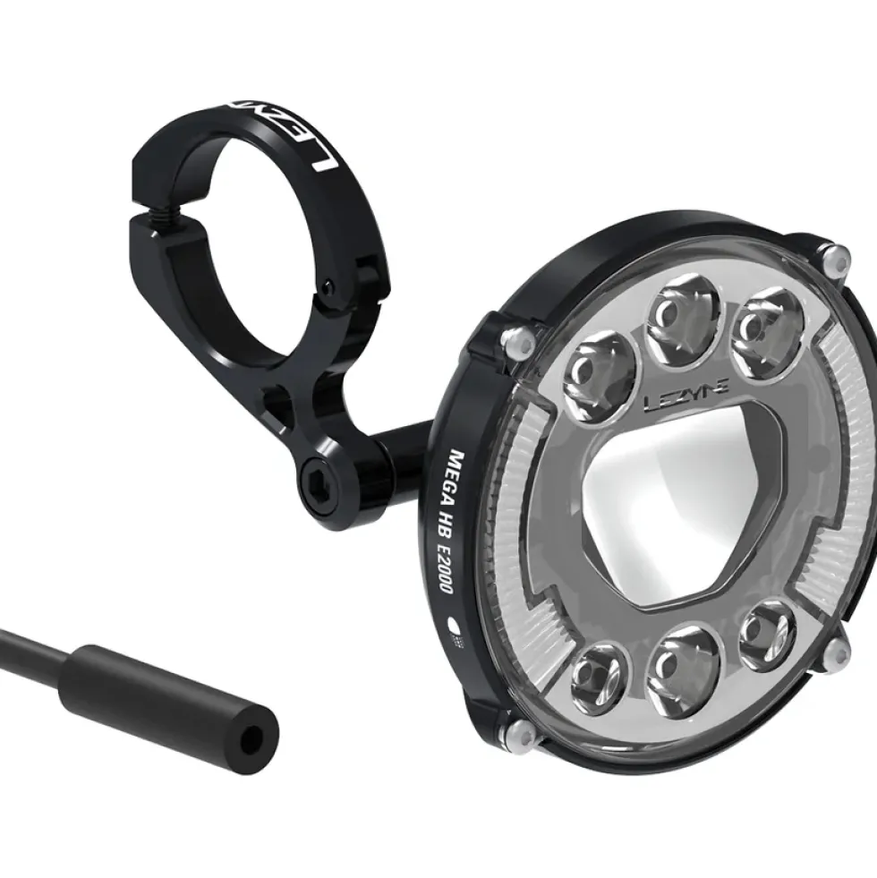 Lezyne Mega HB E2000 E-bike Fietslamp Vooraan - zwart