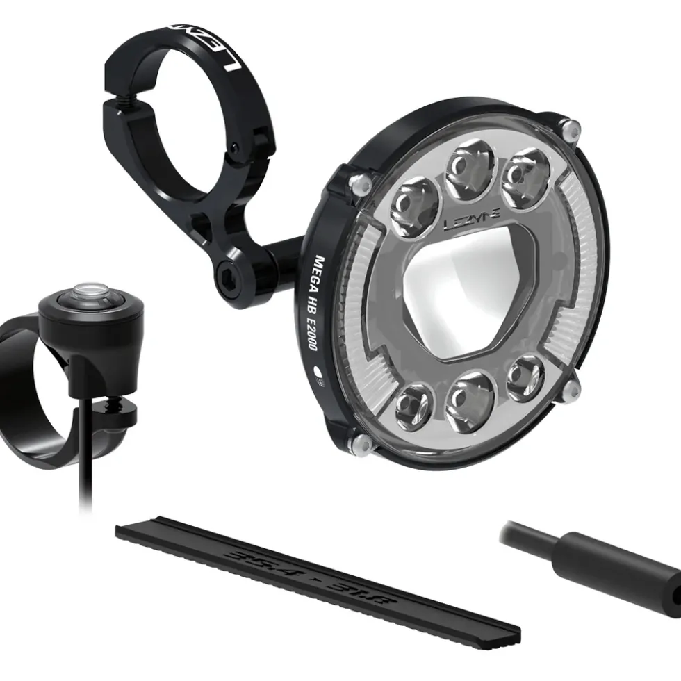 Lezyne Mega HB E2000 E-bike Fietslamp Vooraan - zwart