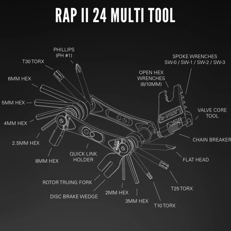 Lezyne RAP II Mini Fietsgereedschap / Multitool - #24