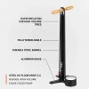 Lezyne Steel HV Floor Drive Vloerpomp - mat zwart