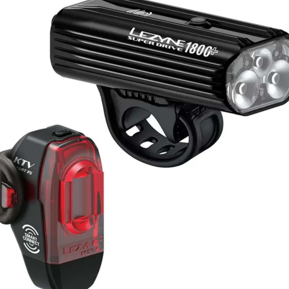 Lezyne Super Drive 1800+ Smart / KTV Pro Smart Loaded Kit Verlichtingsset - zwart