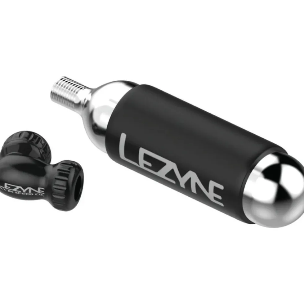 Lezyne Twin Speed Drive CO2 Pompkop - glanzend zwart