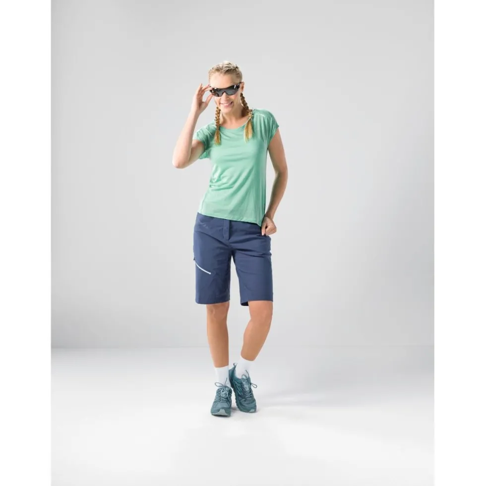 Löffler Merino-Tencel™ Losse T-Shirt Dames - donkerblauw 495