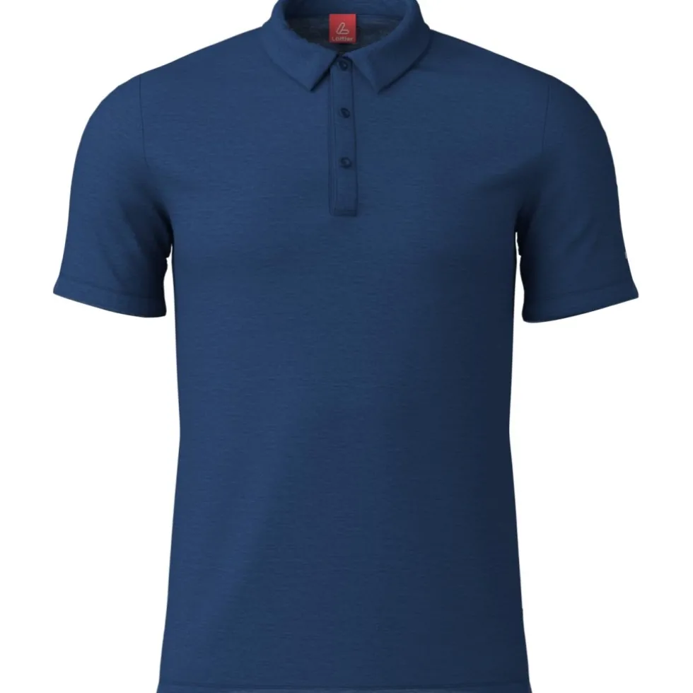 Löffler Merino-Tencel™ Poloshirt Heren - navy 416