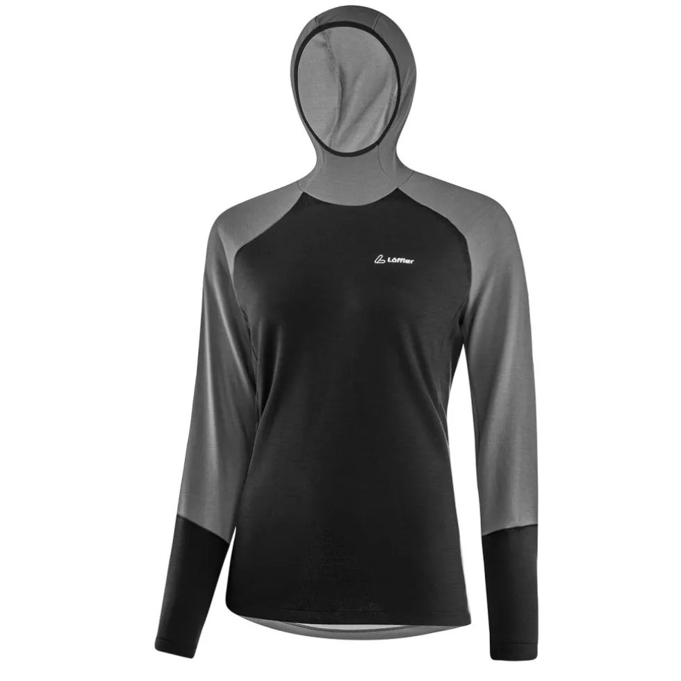 Löffler Transtex® Merino Hoodie Dames - zwart 990