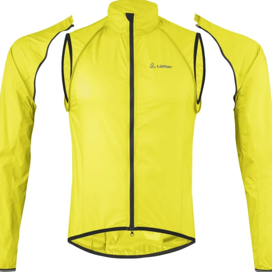 Windjacks|Vesten < Löffler Windshell Zip-Off Fietsjas heren - lemon 2