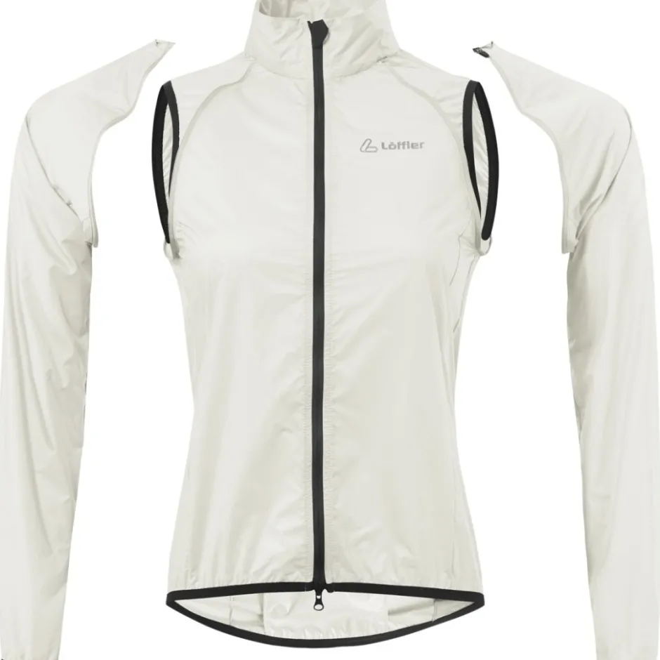 Windjacks|Vesten < Löffler Windshell Zip-Off Fietsjas dames - creme white 104