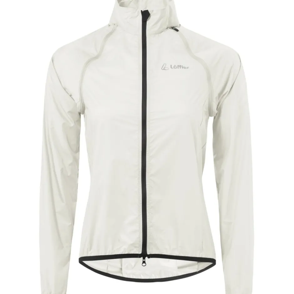 Windjacks|Vesten < Löffler Windshell Zip-Off Fietsjas dames - creme white 104