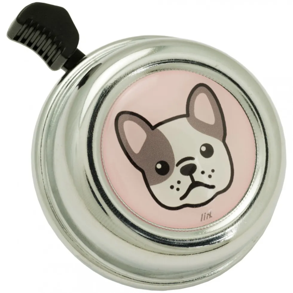 Liix Colour Bell fietsbel - French Batdog Chrome