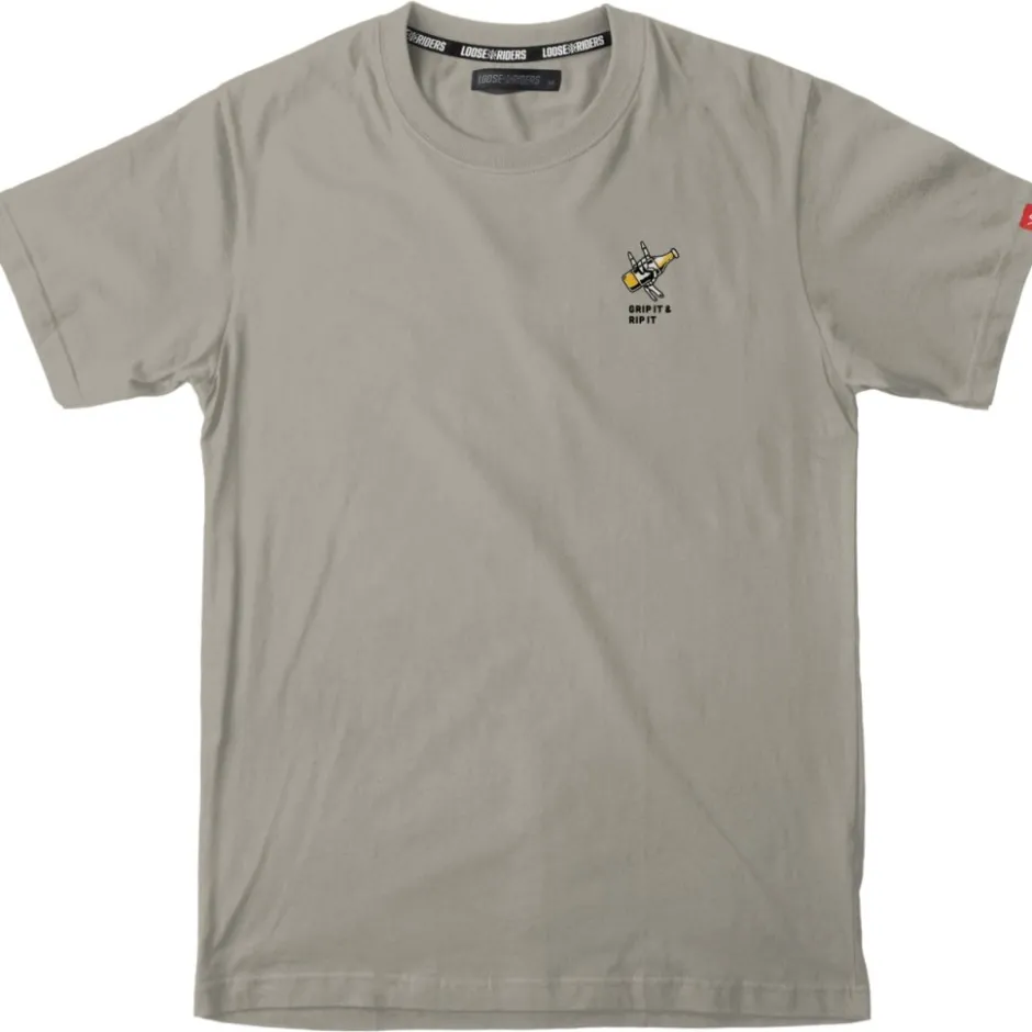 T-Shirts & Tops < Loose Riders Beer Now Tech T-Shirt Heren - Good Ties Tan