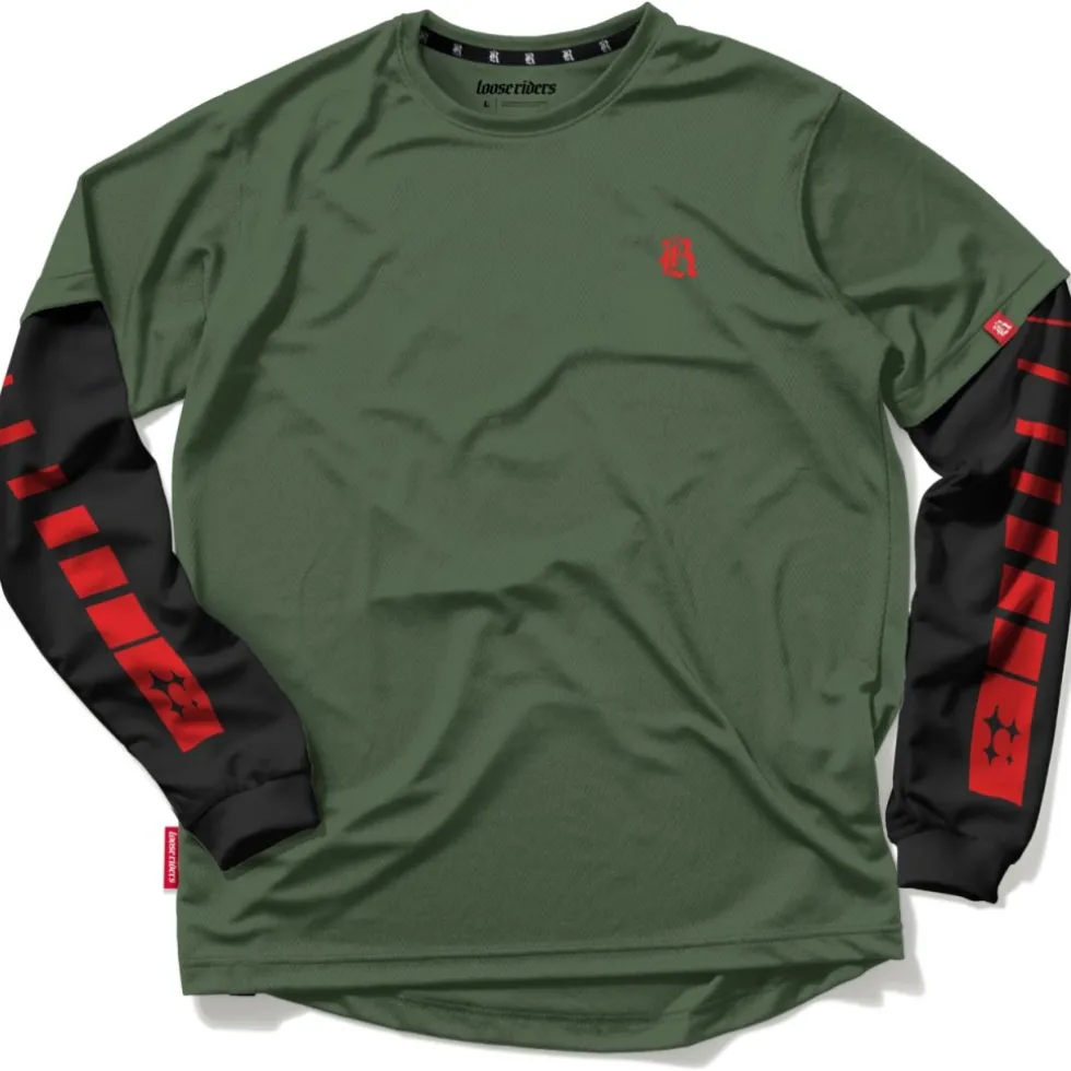 Loose Riders Tech Shirt met lange mouwen voor heren - Shutter TWRF Green