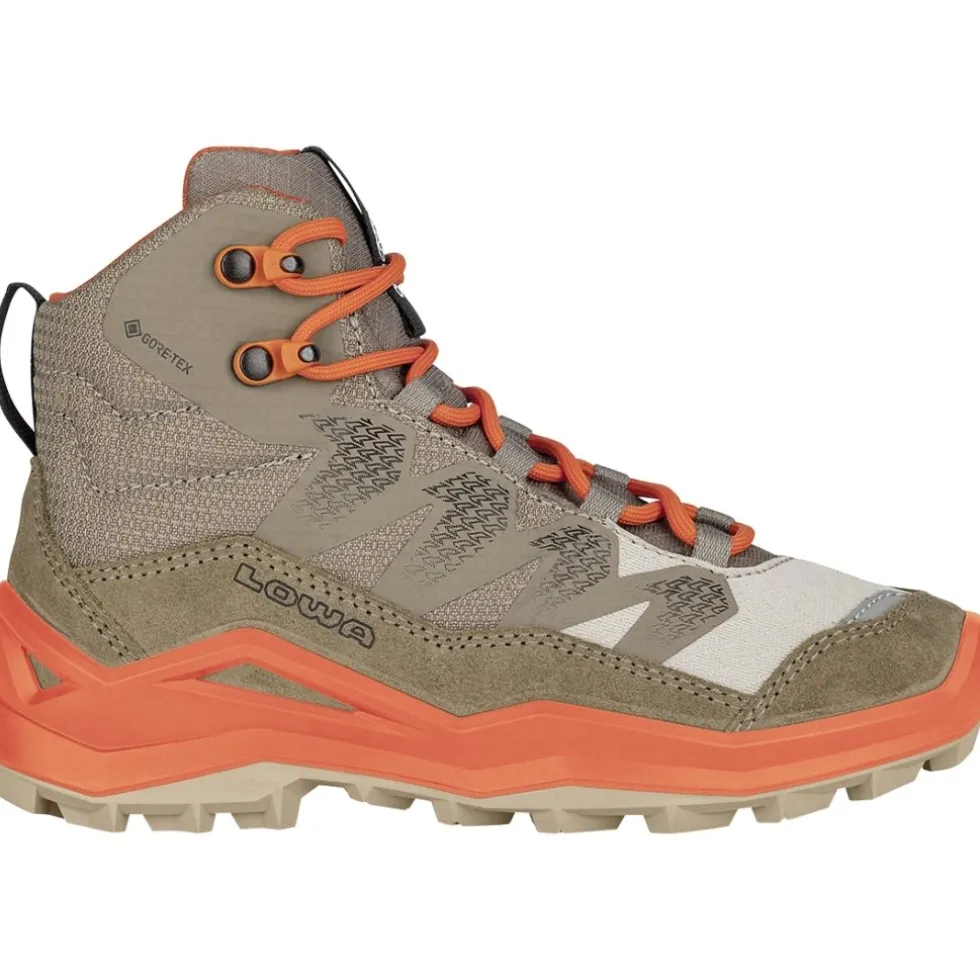 LOWA Maddox Pro GTX Mid Schoenen Kinderen - dune/flame (Maat 28-35)