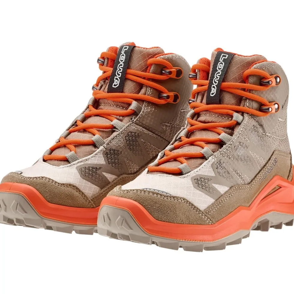 LOWA Maddox Pro GTX Mid Schoenen Kinderen - dune/flame (Maat 28-35)