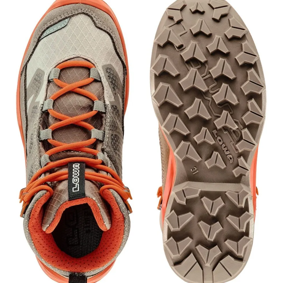 LOWA Maddox Pro GTX Mid Schoenen Kinderen - dune/flame (Maat 28-35)