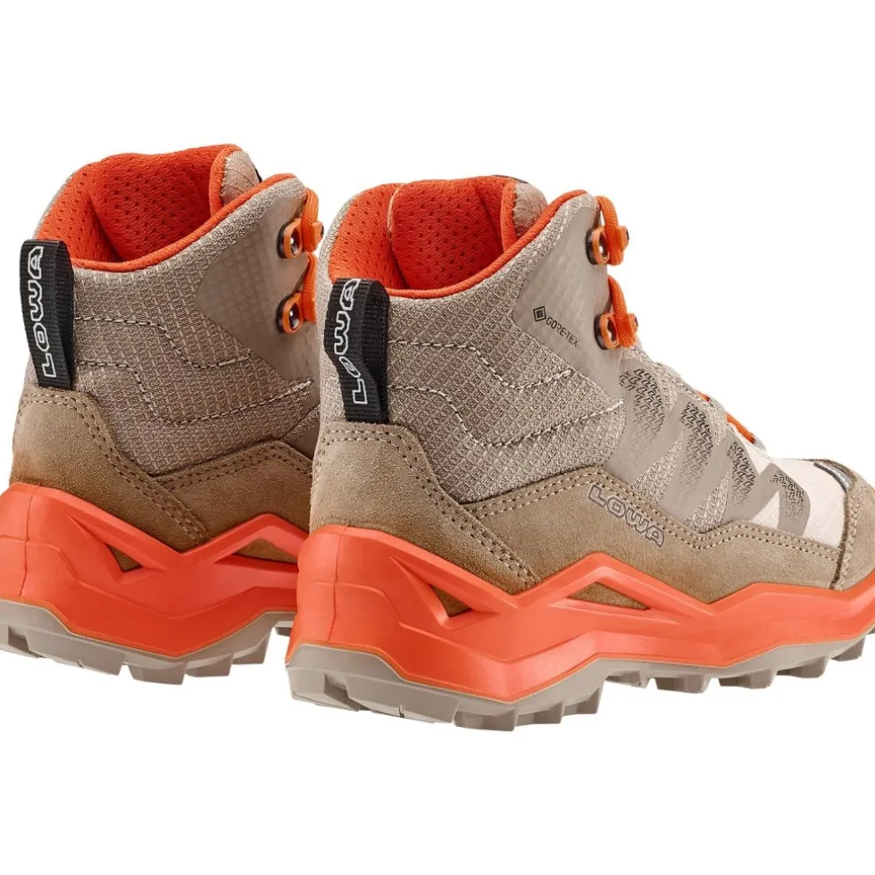LOWA Maddox Pro GTX Mid Schoenen Kinderen - dune/flame (Maat 28-35)