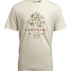 Lundhags Järpen Printed T-Shirt Heren - Chalk White 00300