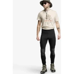 Lundhags Järpen Printed T-Shirt Heren - Chalk White 00300