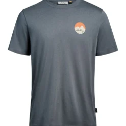 Lundhags Järpen Printed T-Shirt Heren - Dk Sky blue 71000
