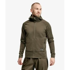 Shirts & Midlayers < Lundhags Tived erino Hoodie Heren - Foret Green 67200