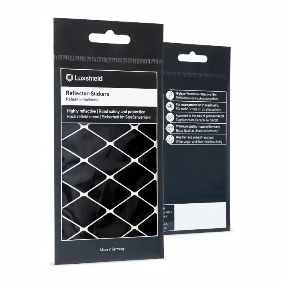 Luxshield Reflecterende Sticker Diamond - groot - zwart