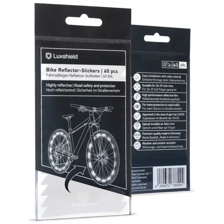 Verlichting|Reflectoren < Luxshield Reflecterende Velgstickers - 60 Stuks - zilver