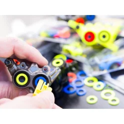 Magura Brake Caliper Cover Set 2-Piston - MT4/MT6/MT8 from MY2015 (6 pieces) - 2701239 - blue / neon red / neon yellow