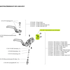 Magura Brake Lever Clamp, without bolts - silver