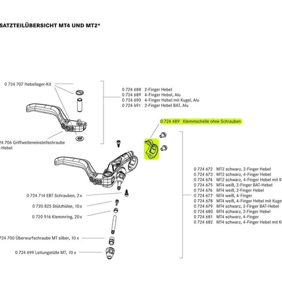 Magura Brake Lever Clamp, without bolts - silver