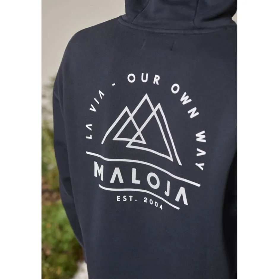 T-Shirts & Tops < Maloja Dro. Organic weat Hoodie Heren - haded white 1148