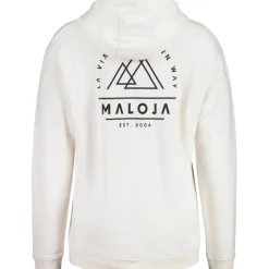 T-Shirts & Tops < Maloja Dro. Organic weat Hoodie Heren - haded white 1148
