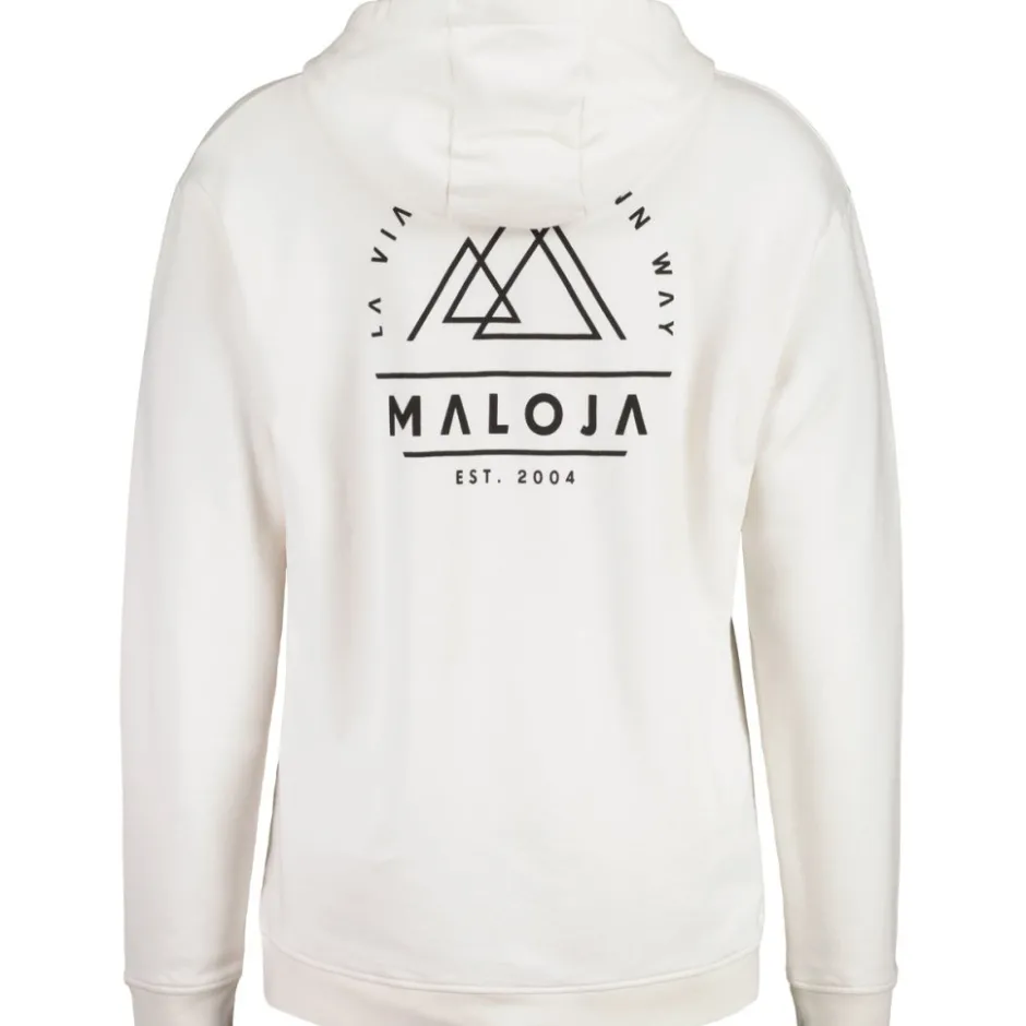 T-Shirts & Tops < Maloja Dro. Organic weat Hoodie Heren - haded white 1148