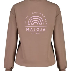 Maloja HaidelM. Puzzle Cotton Shirt met Lange Mouwen Dames - wood 653