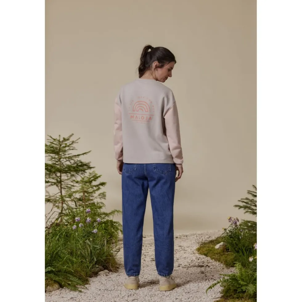 Maloja HaidelM. Puzzle Cotton Shirt met Lange Mouwen Dames - wood 653