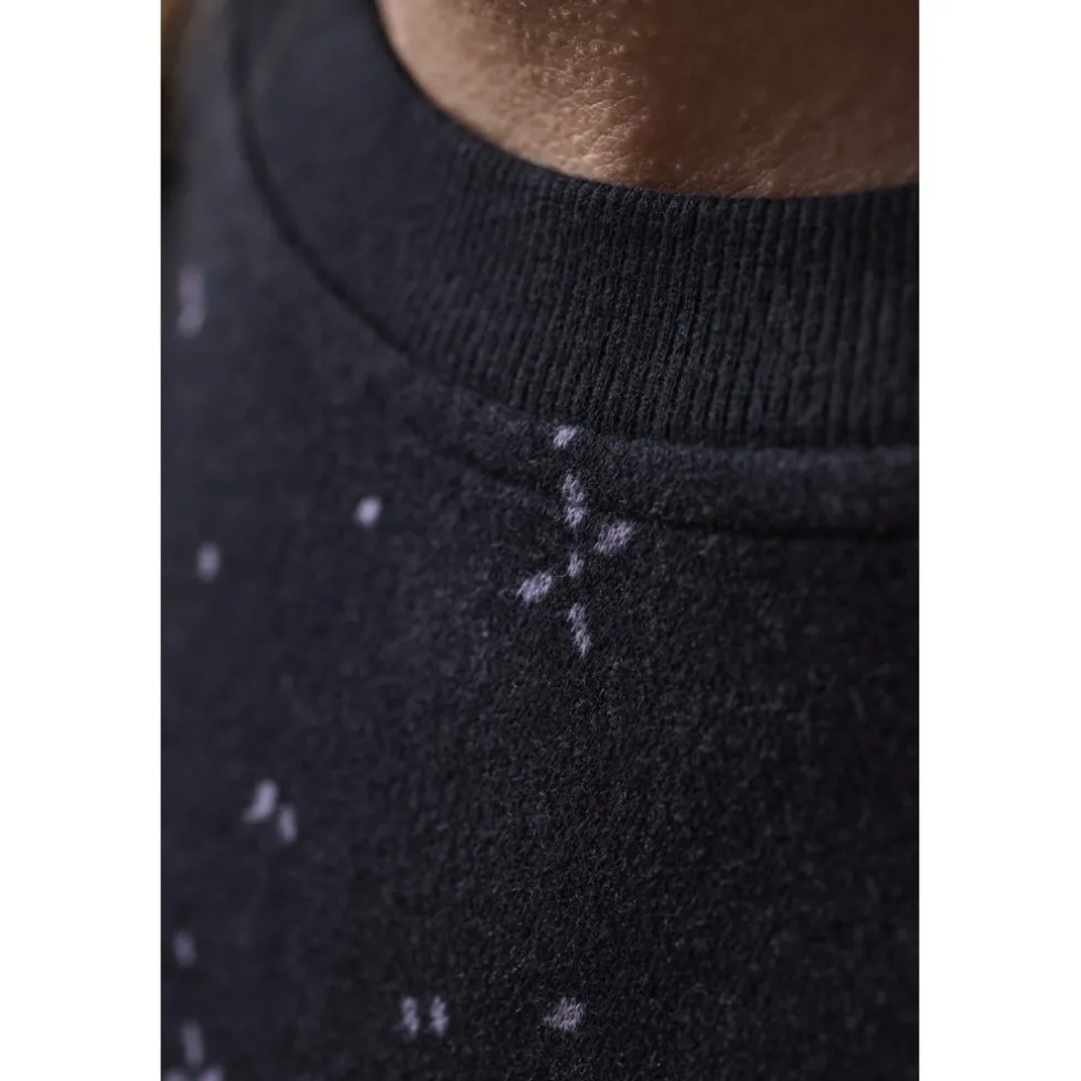 Maloja PerdonigM. Flanellen Sweatshirt Dames - deep black leafflower 1192