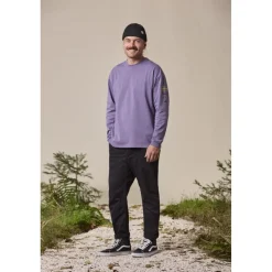 Maloja SaccaroM. Heavy Organic Cotton Longsleeve Heren - shaded purple 8988