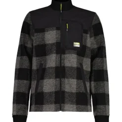 Jassen & Vesten < Maloja Coldrano. Adventure Wollen Ja Heren - deep black check 8857