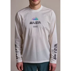 Maloja PfeifferkogelM. Dirt Shirt met Lange Mouwen Heren - warm shadow papermountains 1275