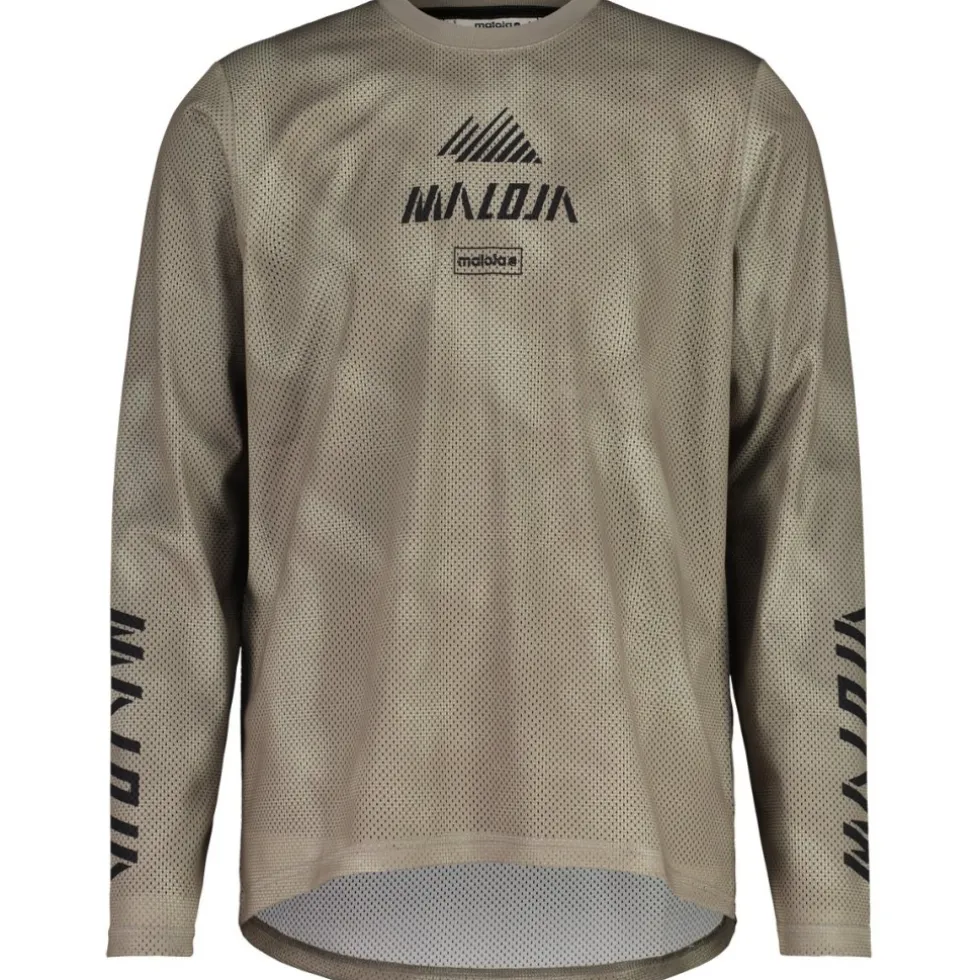 Maloja PfeifferkogelM. Dirt Shirt met Lange Mouwen Heren - warm shadow papermountains 1275