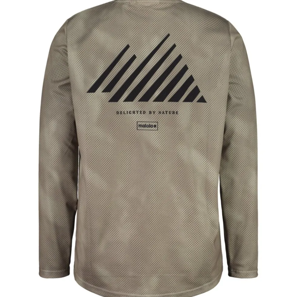 Maloja PfeifferkogelM. Dirt Shirt met Lange Mouwen Heren - warm shadow papermountains 1275