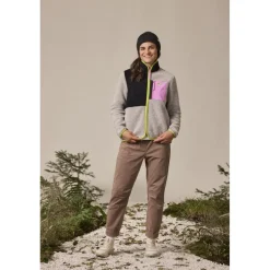Maloja VallettaM. Mountain Fleece Jas Dames - deep black multi 8862